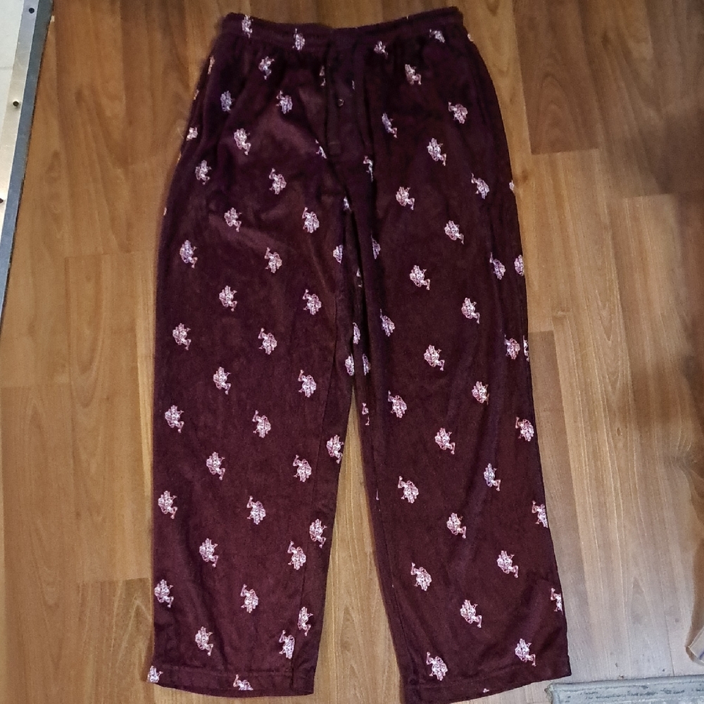 U.S. Polo Assn. Maroon Patterned Pajama   Pants